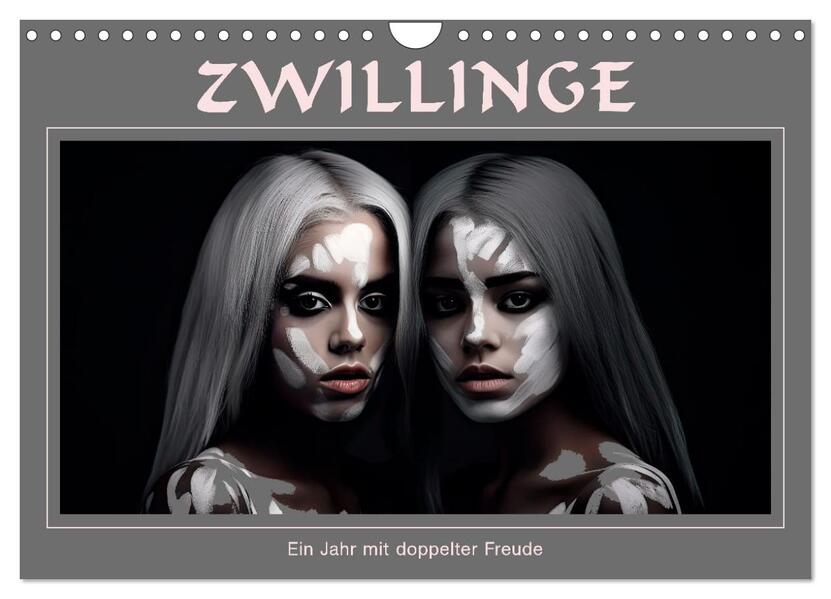 Zwillinge - Ein Jahr mit doppelter Freude (Wandkalender 2026 DIN A4 quer) CALVENDO Monatskalender