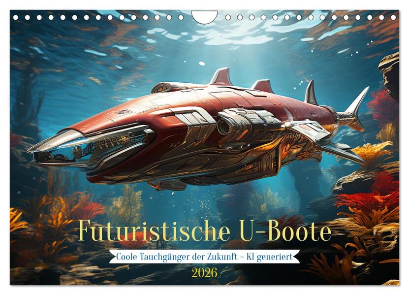 Futuristische U-Boote (Wandkalender 2026 DIN A4 quer) CALVENDO Monatskalender