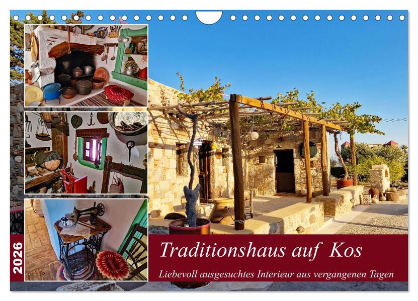 Traditionshaus auf Kos (Wandkalender 2026 DIN A4 quer) CALVENDO Monatskalender