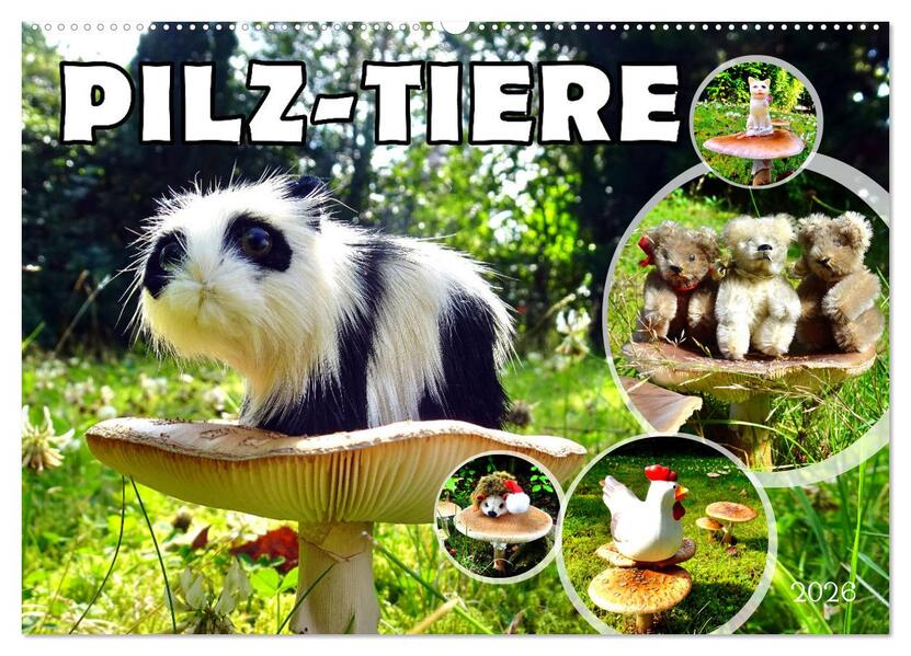 Pilz-Tiere (Wandkalender 2026 DIN A2 quer) CALVENDO Monatskalender
