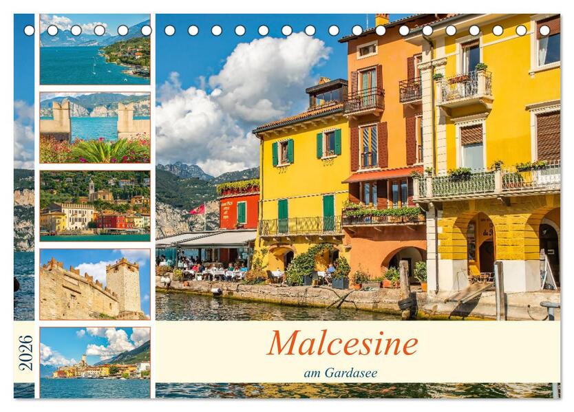 Malcesine am Gardasee (Tischkalender 2026 DIN A5 quer) CALVENDO Monatskalender