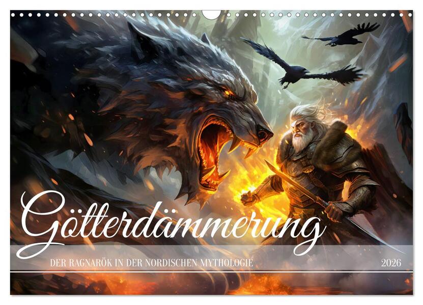 Götterdämmerung - Der Ragnarök in der nordischen Mythologie (Wandkalender 2026 DIN A3 quer) CALVENDO Monatskalender