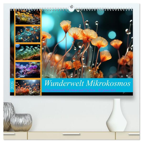 Wunderwelt Mikrokosmos (hochwertiger Premium Wandkalender 2026 DIN A2 quer) Kunstdruck in Hochglanz