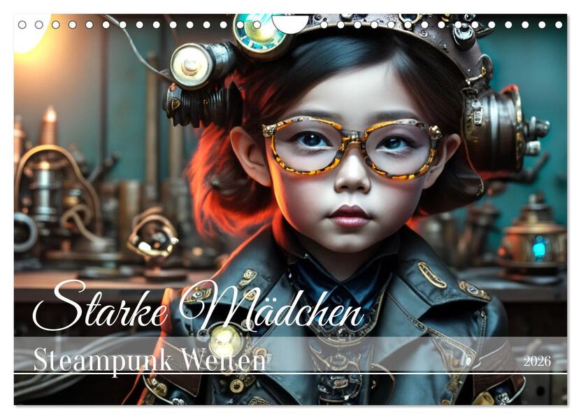 Starke Mädchen - Steampunk Welten (Wandkalender 2026 DIN A4 quer) CALVENDO Monatskalender