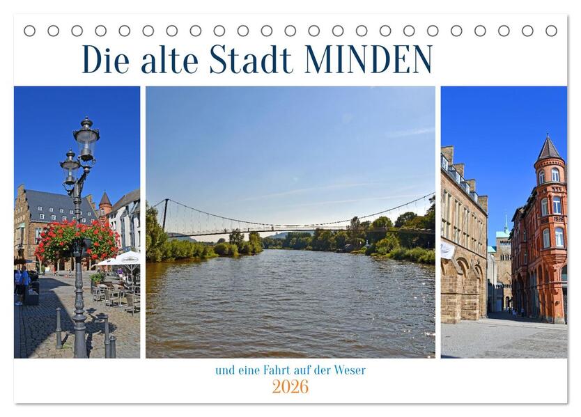 Die alte Stadt MINDEN (Tischkalender 2026 DIN A5 quer) CALVENDO Monatskalender