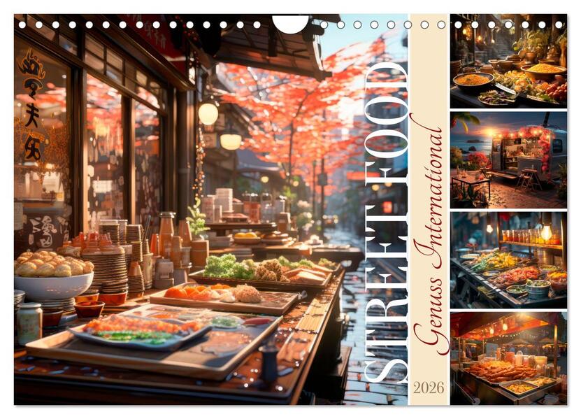 STREET FOOD Genuss International (Wandkalender 2026 DIN A4 quer) CALVENDO Monatskalender