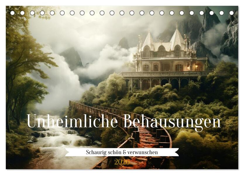 Unheimliche Behausungen (Tischkalender 2026 DIN A5 quer) CALVENDO Monatskalender