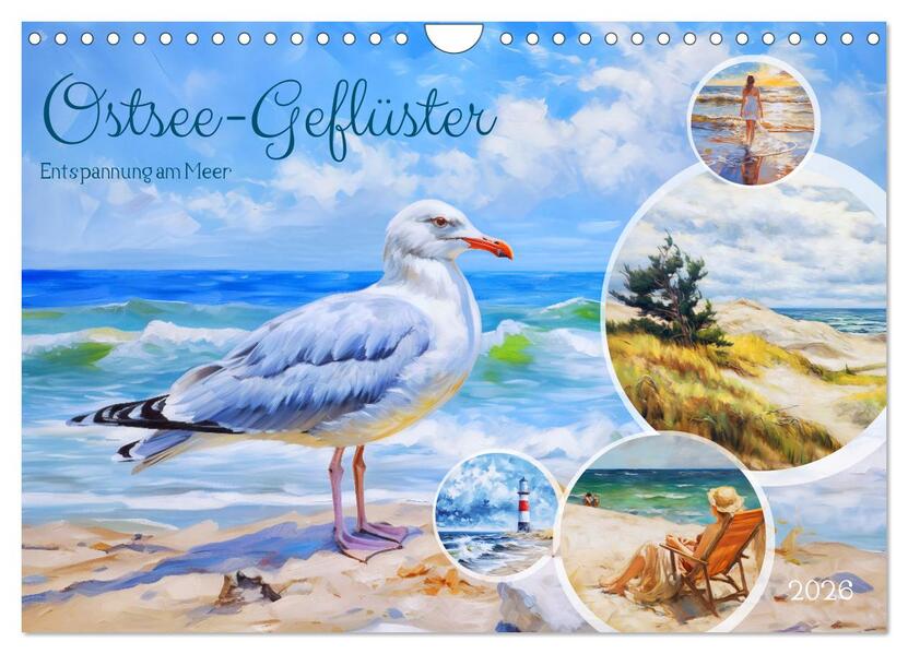 Ostsee-Geflüster - Entspannung am Meer (Wandkalender 2026 DIN A4 quer) CALVENDO Monatskalender