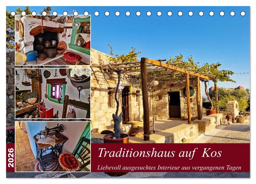Traditionshaus auf Kos (Tischkalender 2026 DIN A5 quer) CALVENDO Monatskalender