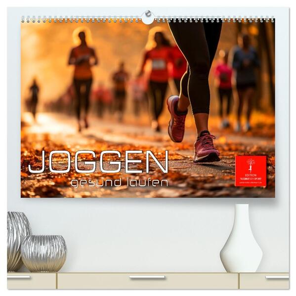 Joggen gesund laufen (hochwertiger Premium Wandkalender 2026 DIN A2 quer) Kunstdruck in Hochglanz