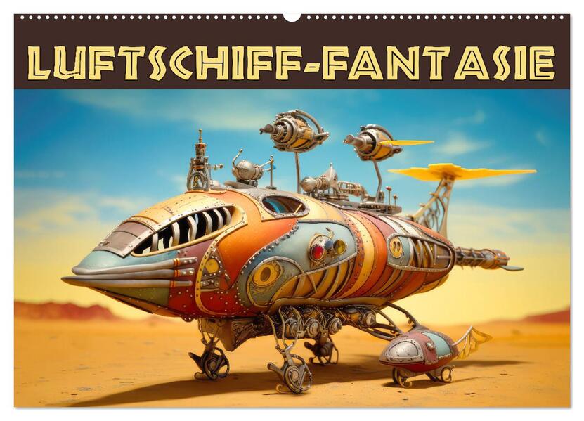 Luftschiff-Fantasie (Wandkalender 2026 DIN A2 quer) CALVENDO Monatskalender