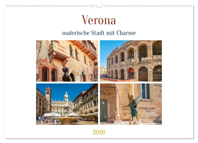 Verona - malerische Stadt mit Charme (Wandkalender 2026 DIN A2 quer) CALVENDO Monatskalender