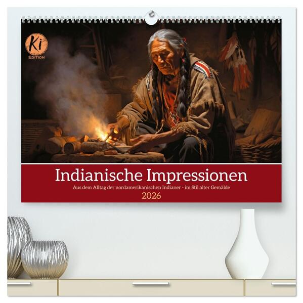Indianische Impressionen (hochwertiger Premium Wandkalender 2026 DIN A2 quer) Kunstdruck in Hochglanz