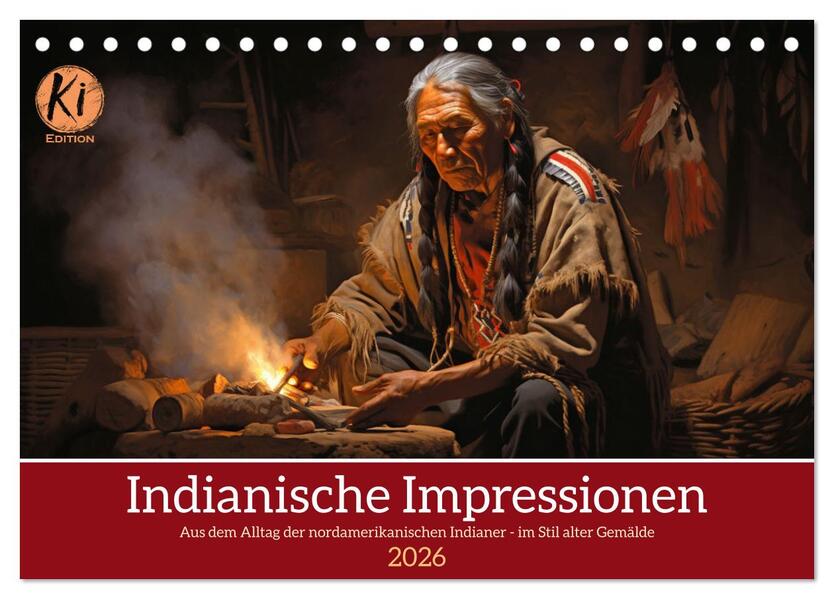 Indianische Impressionen (Tischkalender 2026 DIN A5 quer) CALVENDO Monatskalender