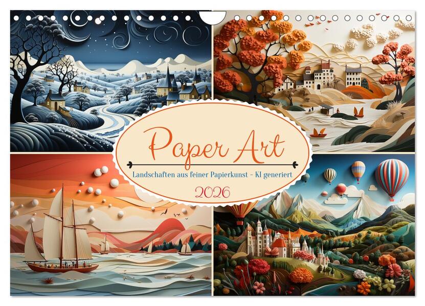 Paper Art (Wandkalender 2026 DIN A4 quer) CALVENDO Monatskalender