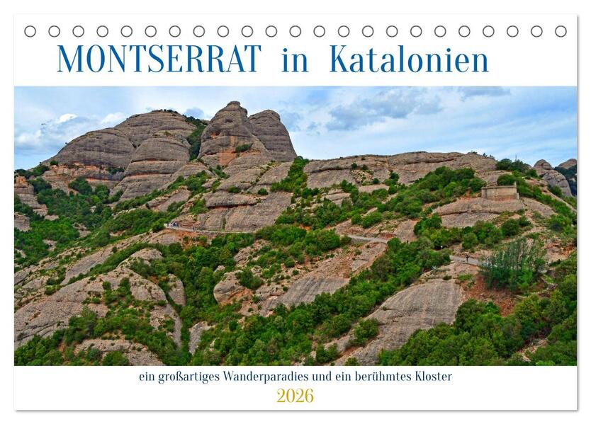 MONTSERRAT in Katalonien (Tischkalender 2026 DIN A5 quer) CALVENDO Monatskalender