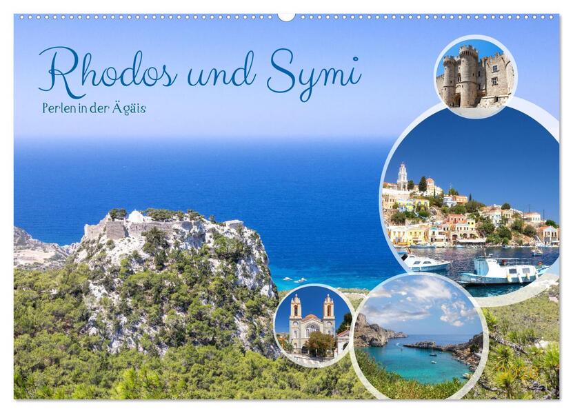 Rhodos und Symi Perlen in der Ägis (Wandkalender 2026 DIN A2 quer) CALVENDO Monatskalender