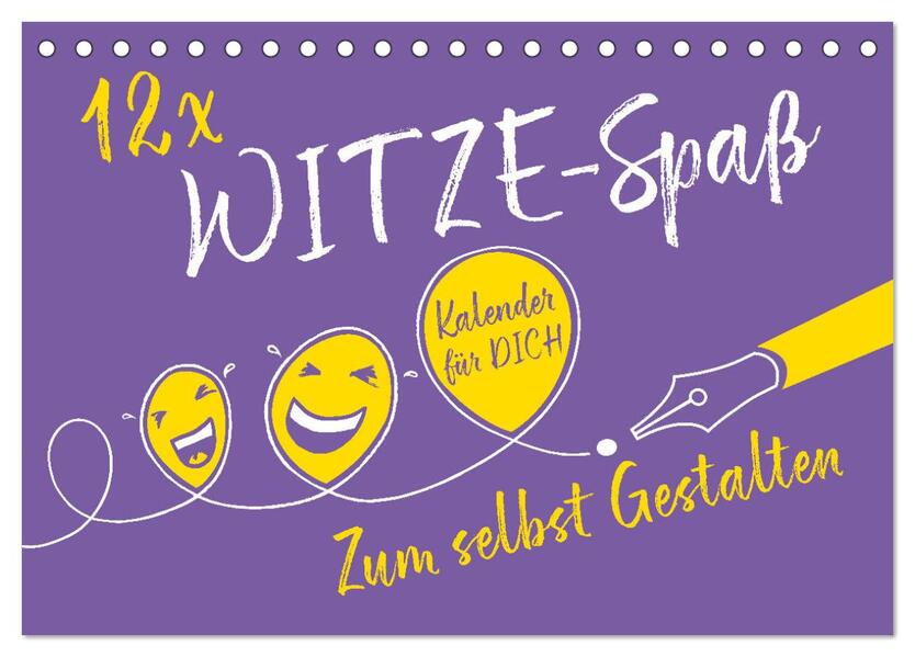 12 x WITZE-Spaß - Bastelkalender (Tischkalender 2026 DIN A5 quer) CALVENDO Monatskalender