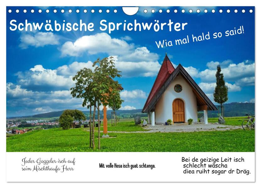 Schwäbische Sprichwörter 1 Wi ma hald so said! (Wandkalender 2026 DIN A4 quer) CALVENDO Monatskalender