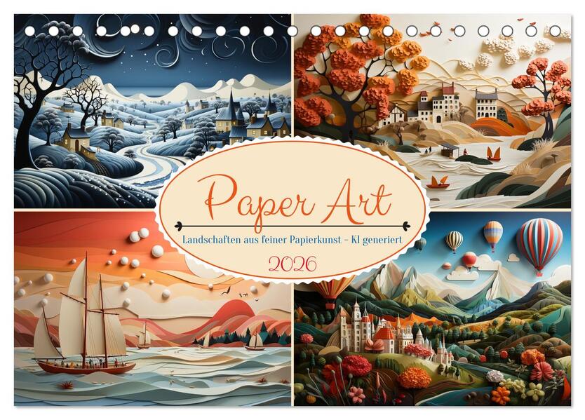 Paper Art (Tischkalender 2026 DIN A5 quer) CALVENDO Monatskalender