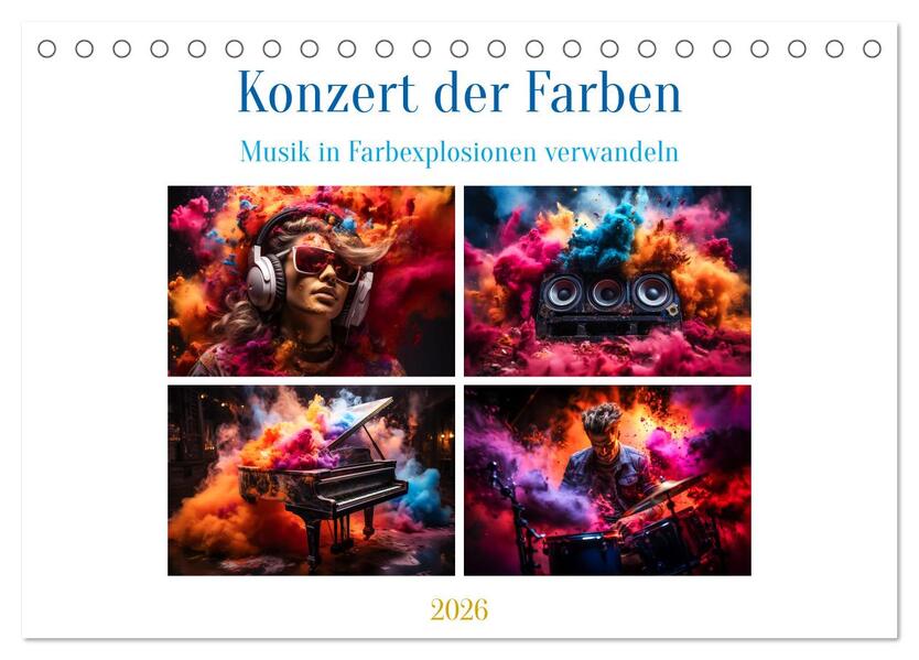 Konzert der Farben (Tischkalender 2026 DIN A5 quer) CALVENDO Monatskalender