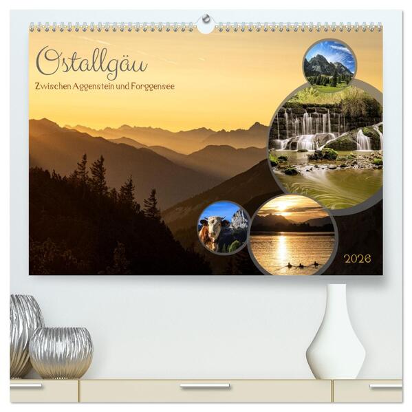 Ostallgäu - Zwischen Aggenstein und Forggensee (hochwertiger Premium Wandkalender 2026 DIN A2 quer) Kunstdruck in Hochglanz