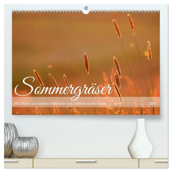 Sommergräser (hochwertiger Premium Wandkalender 2026 DIN A2 quer) Kunstdruck in Hochglanz