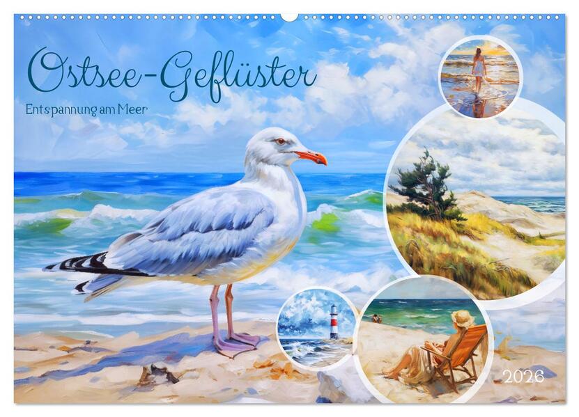 Ostsee-Geflüster - Entspannung am Meer (Wandkalender 2026 DIN A2 quer) CALVENDO Monatskalender