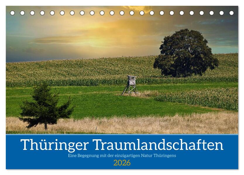 Thüringer Traumlandschaften (Tischkalender 2026 DIN A5 quer) CALVENDO Monatskalender