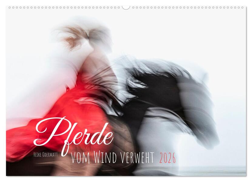 Pferde vom Wind verweht (Wandkalender 2026 DIN A2 quer) CALVENDO Monatskalender