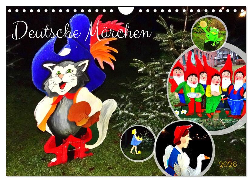 Deutsche Märchen (Wandkalender 2026 DIN A4 quer) CALVENDO Monatskalender