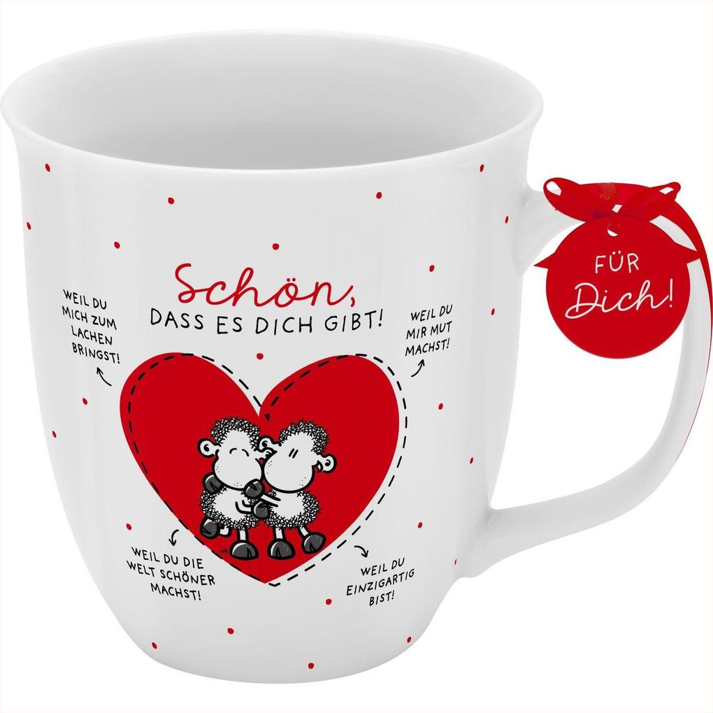 Tasse 'Schön dass es dich gibt! Weil du........!'