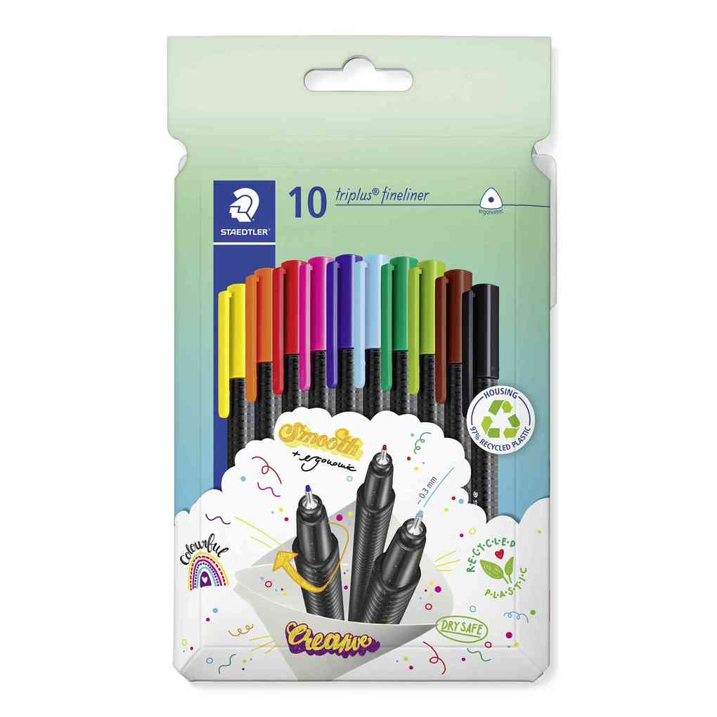 STAEDTLER triplus fineliner 334 Fineliner 10er Set 334 C10