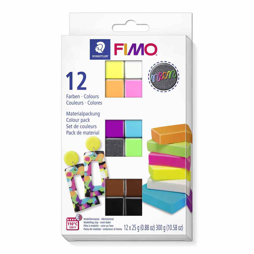Staedtler Modelliermasse Set Fimo effect neon MP