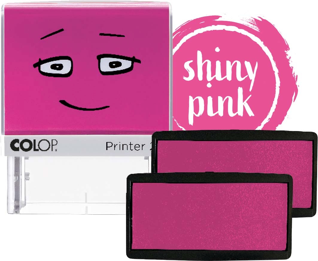 COLOP NIO Ersatz-Stempelkissen Packung mit 2 Stempelkissen soft pink