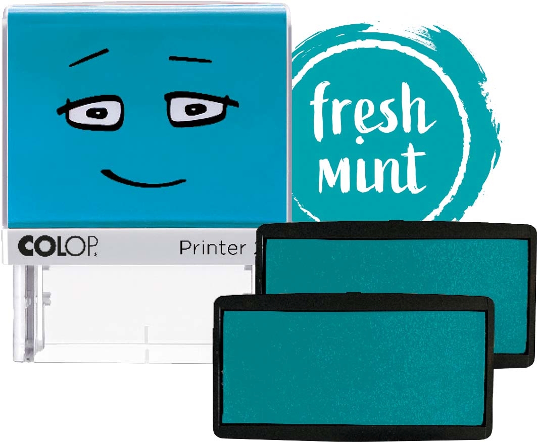 COLOP NIO Ersatz-Stempelkissen Packung mit 2 Stempelkissen fresh mint