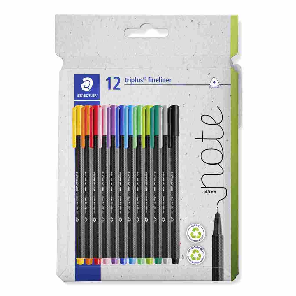 STAEDTLER triplus fineliner 334 Fineliner 12er Set 334 C12
