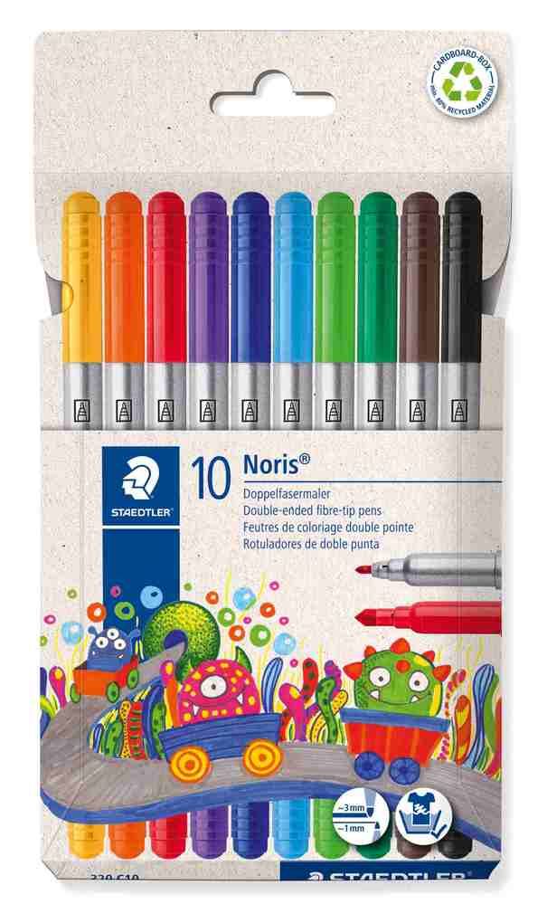 STAEDTLER Doppelfasermaler Noris, 10er Kartonetui