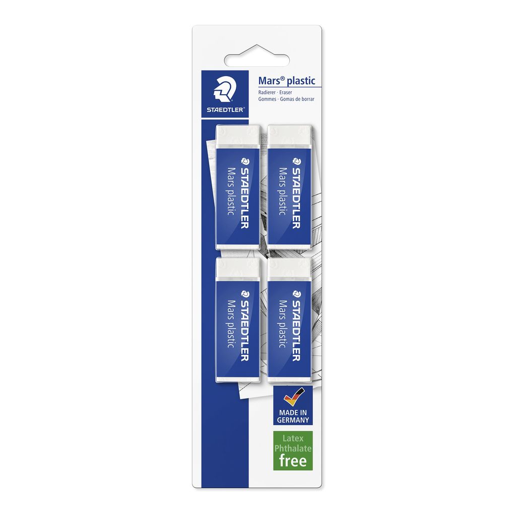STAEDTLER Mars plastic 526 50 4 Radierer 52650BK4DA