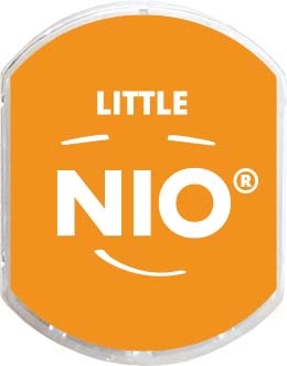 COLOP little NIO Ersatz-Stempelkissen Packung mit 2 Stempelkissen shiny orange