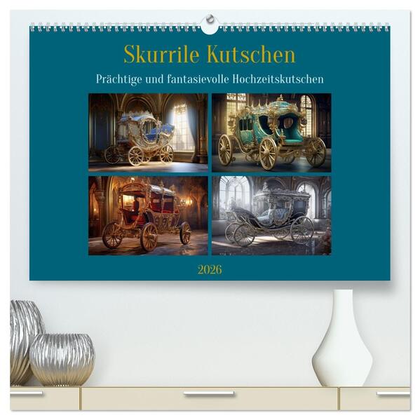 Skurrile Kutschen (hochwertiger Premium Wandkalender 2026 DIN A2 quer) Kunstdruck in Hochglanz