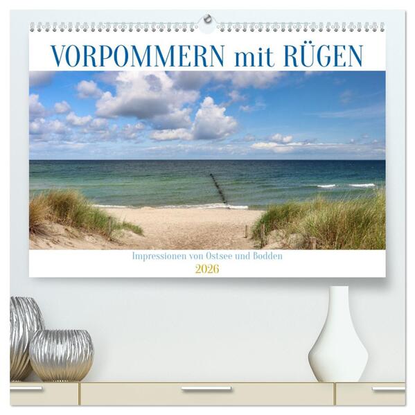 Vorpommern mit Rügen (hochwertiger Premium Wandkalender 2026 DIN A2 quer) Kunstdruck in Hochglanz