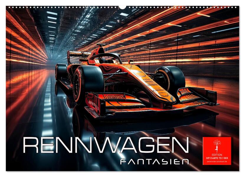 Rennwagen Fantasien (Wandkalender 2026 DIN A2 quer) CALVENDO Monatskalender