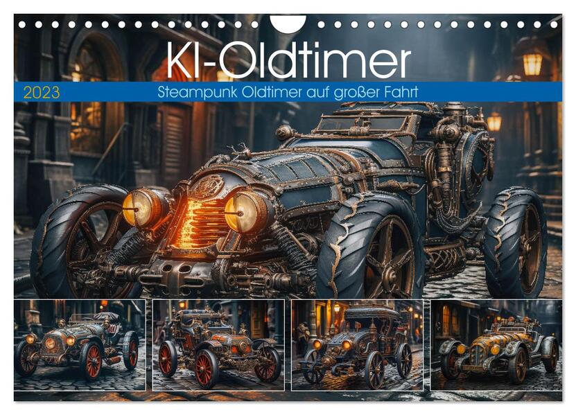 KI-Oldtimer (Wandkalender 2026 DIN A4 quer) CALVENDO Monatskalender