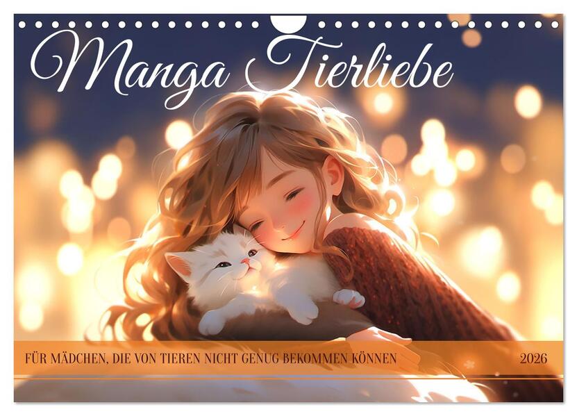 Manga Tierliebe (Wandkalender 2026 DIN A4 quer) CALVENDO Monatskalender