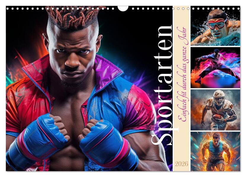 Sportarten (Wandkalender 2026 DIN A3 quer) CALVENDO Monatskalender