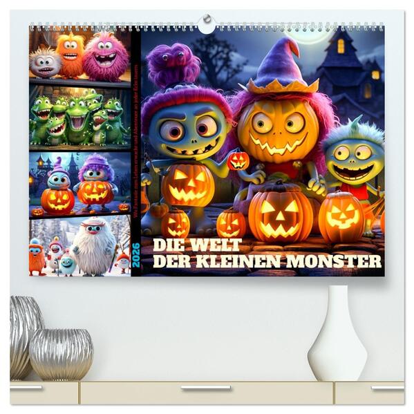 Die Welt der kleinen Monster (hochwertiger Premium Wandkalender 2026 DIN A2 quer) Kunstdruck in Hochglanz