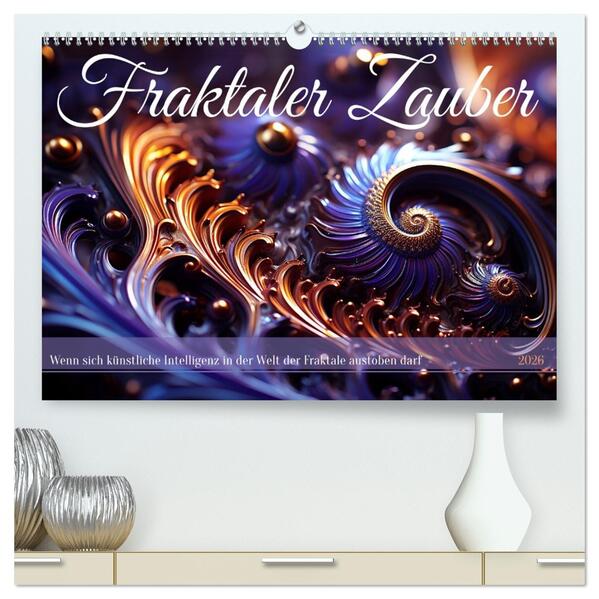 Fraktaler Zauber (hochwertiger Premium Wandkalender 2026 DIN A2 quer) Kunstdruck in Hochglanz