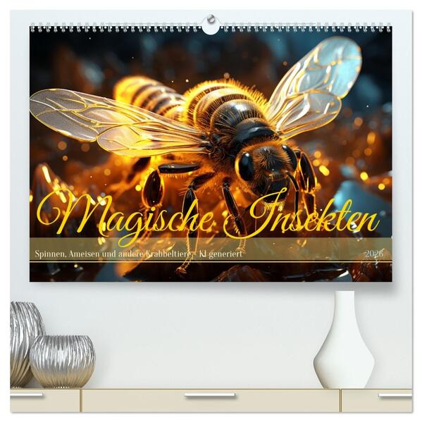 Magische Insekten (hochwertiger Premium Wandkalender 2026 DIN A2 quer) Kunstdruck in Hochglanz