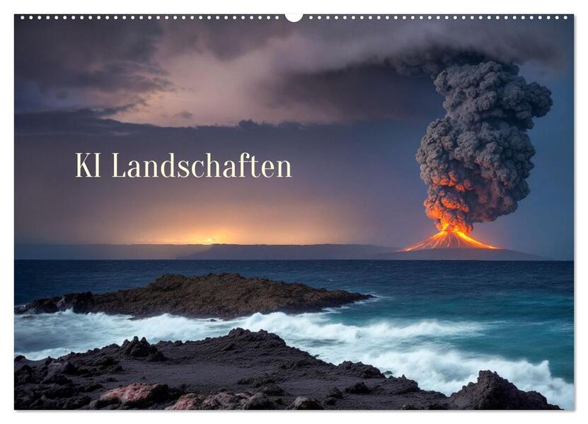 KI Landschaften (Wandkalender 2026 DIN A2 quer) CALVENDO Monatskalender
